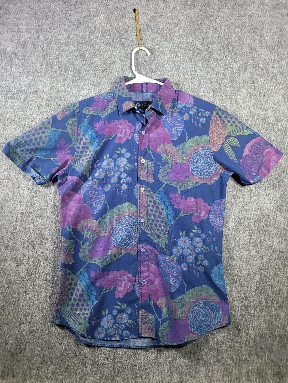 Robert Graham Modern Americana Shirt Men's M Size Tailored Fit Floral Short